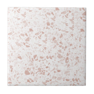 Pastel Terra Cotta Terrazzo Print Fliese