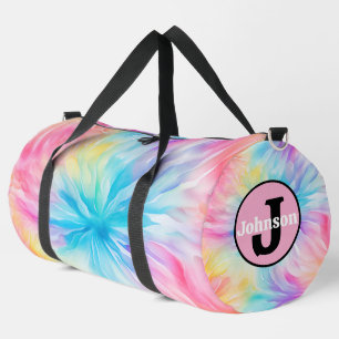 Pastel-Tie-Dye-Bloom-Monogramm-Personalisierungski Duffle Bag