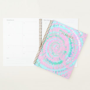 Pastel Tie Dye Motif Pink Aqua Mint Green