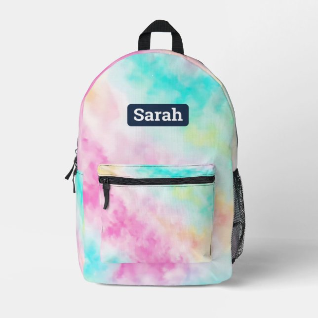 Pastel Tie teinture sac à dos personnalisable (Recto)