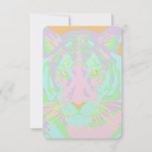 Pastel Tiger Party Einladung