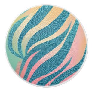 Pastel Tiger Streifen Keramikknauf