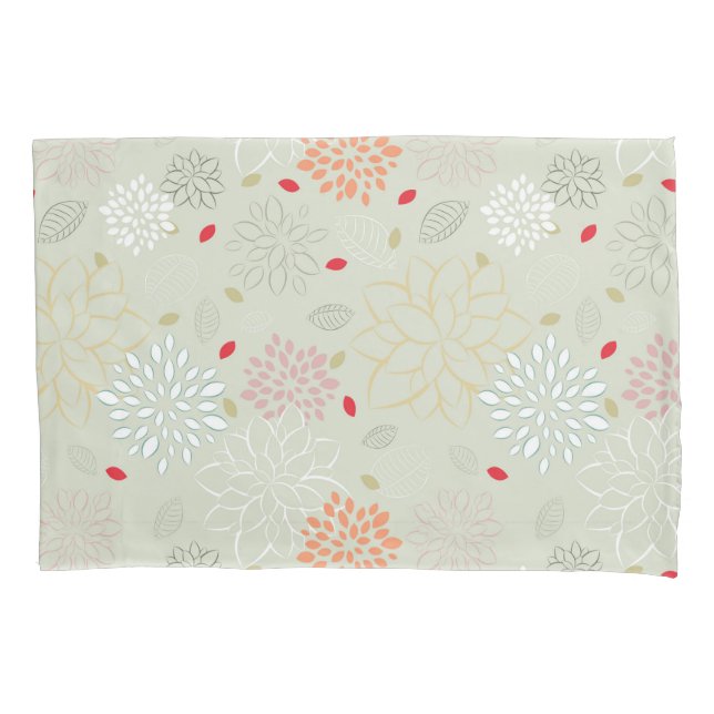 Pastel Tones Retro Blume Kissenbezug (Vorderseite)