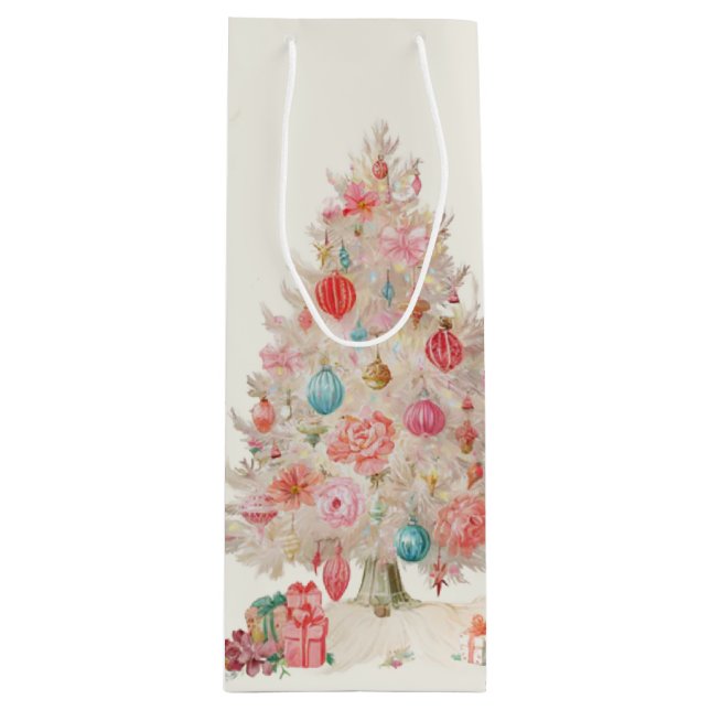 pastel tree geschenktüte für weinflaschen (Vorderseite)