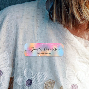 Pastel Trendy Moderne Extravagante Kalligraphie Namensschild