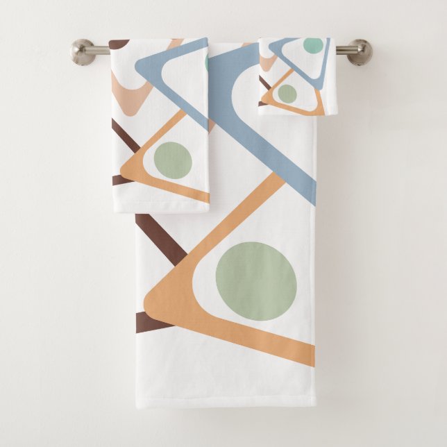 Pastel Triangle Badhandtuch Set (Insitu)