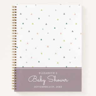 Pastel Triangle Doodle   Babydusche Gästebuch Notizbuch