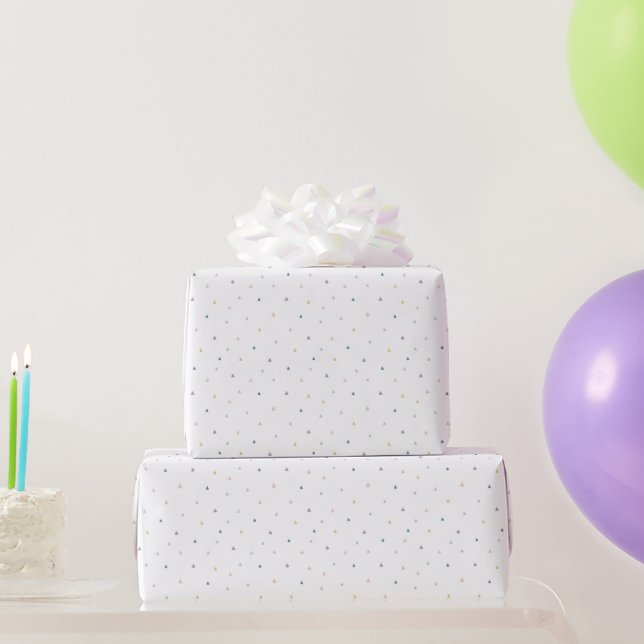 Pastel Triangle Doodle Muster Geschenkpapier (Partygeschenke)