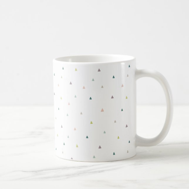 Pastel Triangle Doodle Muster Kaffeetasse (Rechts)