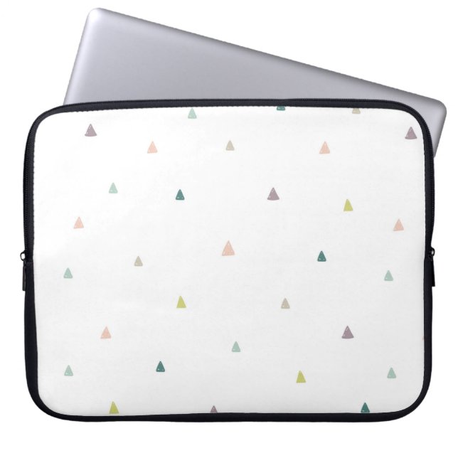 Pastel Triangle Doodle Muster Laptopschutzhülle (Vorderseite)