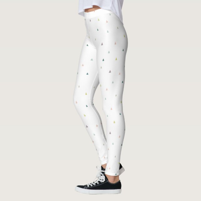 Pastel Triangle Doodle Muster Leggings (Links)