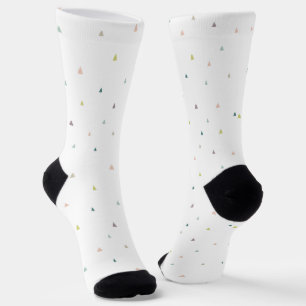 Pastel Triangle Doodle Muster Socken