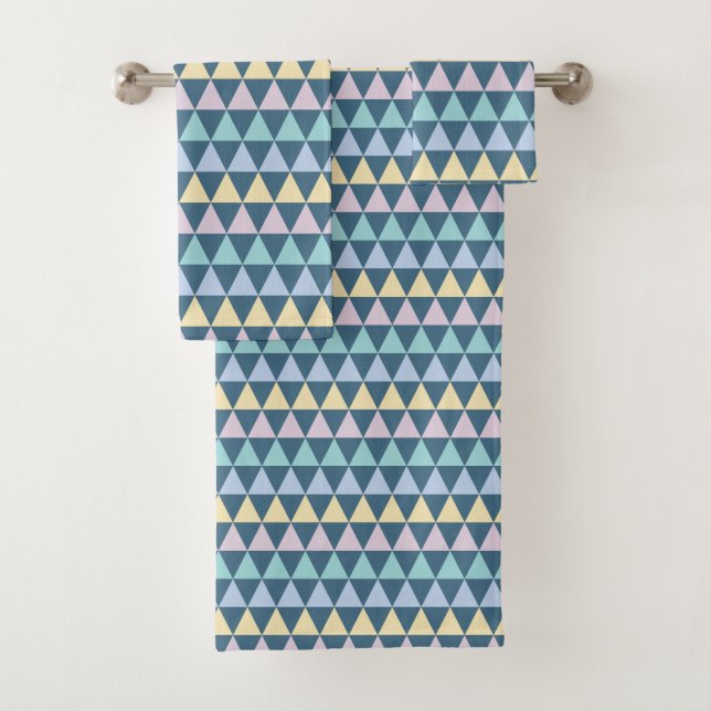 Pastel Tribal Muster Badhandtuch Set (Insitu)
