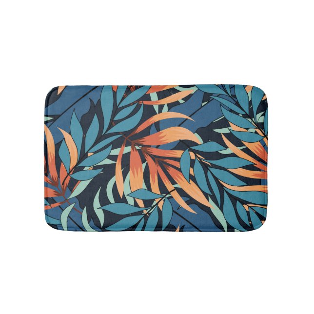 Pastel Tropical Abstrakt Botanicals Badematte (Vorderseite)