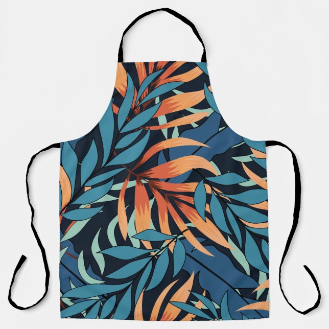 Pastel Tropical Abstrakt Botanicals Schürze (Vorderseite)