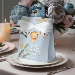 Pastel Tropical Baby Shower Jungle Safari Tiere Geschenkschachtel