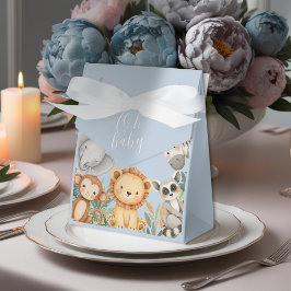Pastel Tropical Baby Shower Jungle Safari Tiere Geschenkschachtel