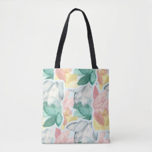 Pastel Tropical Blätter - Überschneidungen Tasche