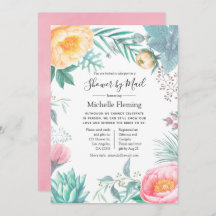 Pastel Tropical Bridal oder Babydusche per Mail
