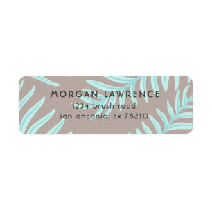 Pastel tropical Étiquette d'adresse de retour