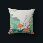 Pastel Tropical Leaves and Flowers Kissen<br><div class="desc">Bring a calm and refreshing botanical atmosphere to your bedroom with this elegant floral duvet cover design. Featuring soft pastel tropical leaves, delicate flowers, and airy botanical elements, this artwork creates a peaceful garden-inspired aesthetic. Perfect for modern, minimal, or nature-inspired interiors, this design adds warmth, softness, and a relaxing vibe...</div>