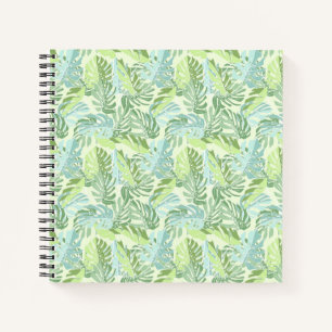Pastel Tropical Palm Blätter Notizbuch