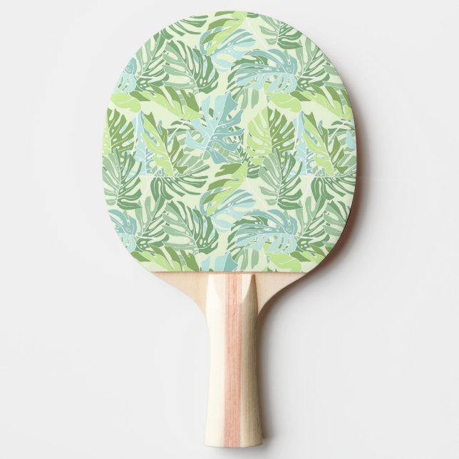 Pastel Tropical Palm Blätter Tischtennis Schläger (Vorderseite)