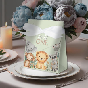 Pastel Tropical Wild One Jungle Safari Tiere Geschenkschachtel