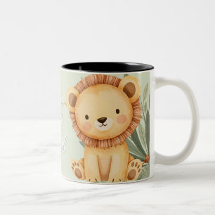 Pastel Tropical Wild One Jungle Safari Tiere Zweifarbige Tasse