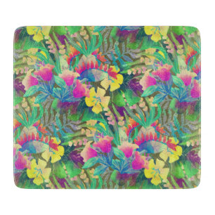 Pastel Tropische Blume Schneidebrett
