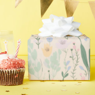 Pastel Tulip Design Geschenkpapier