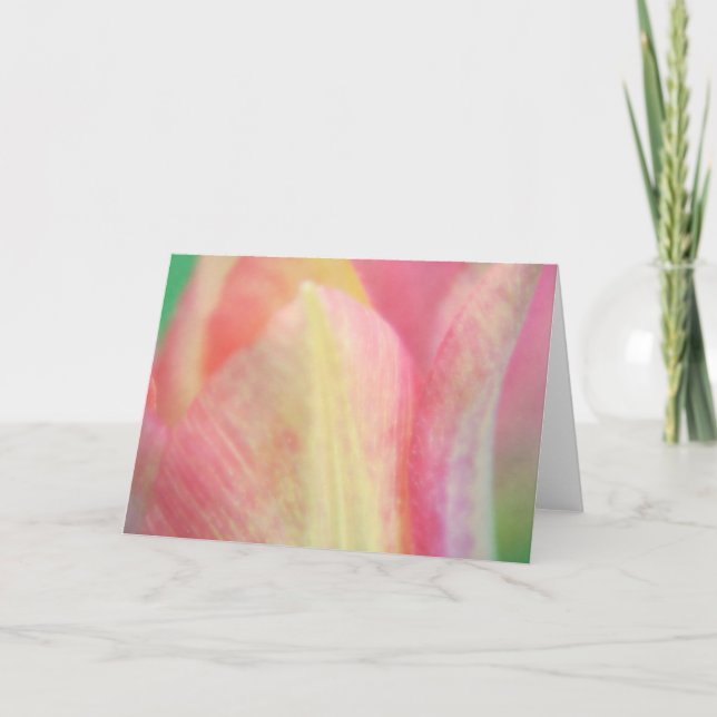 Pastel Tulip Nah up Art Note Card Karte (Vorderseite)