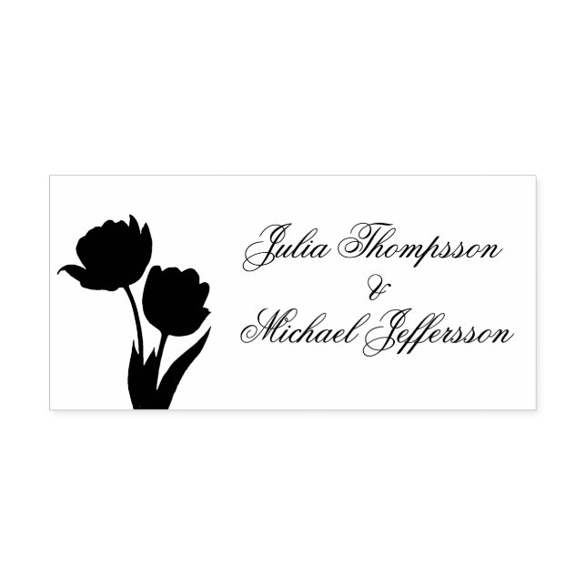 Pastel Tulip Wedding Suite Elegante Typografie Permastempel (Design)