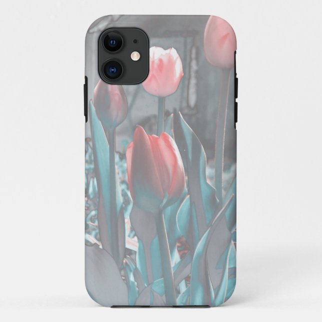 Pastel Tulips iPhone Case (Rückseite)