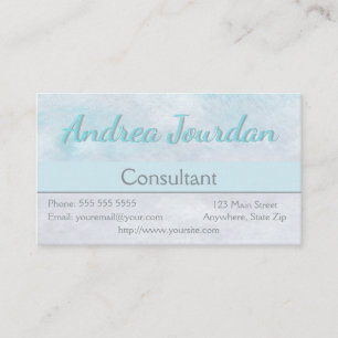 Pastel Turquoise & Carte de visite gris