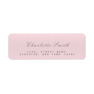 Pastel UAWG Pink Rose Rose Rücksendeadressen-Aufkl