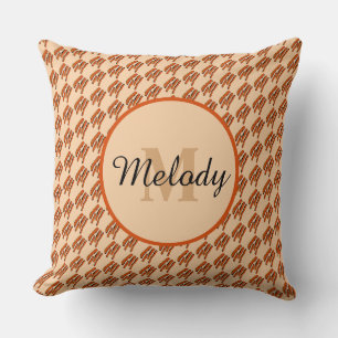 Pastel- und orange-goldener Leoparden-Tierdruck-Mo Kissen