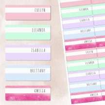 Pastel und Shimmer Skinny Schriftart Wasserfester 