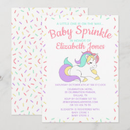 Pastel Unicorn Baby Sprinkle Einladung