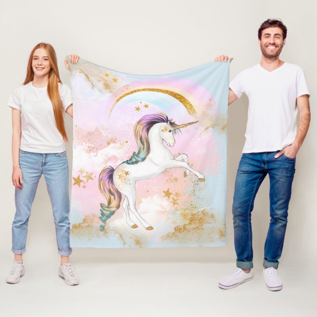 Pastel Unicorn Blanket Fleecedecke (Beispiel)