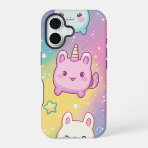 Pastel Unicorn Bunny Anime Phone Case iPhone 16 Hülle