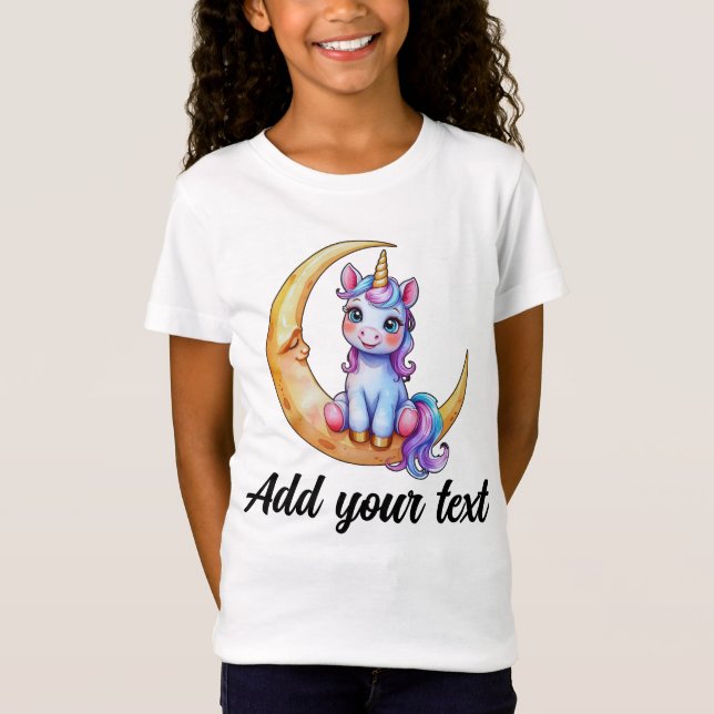 Pastel Unicorn Girls' Tee (Vorderseite)
