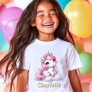 Pastel unicorn magische Wolke T-Shirt