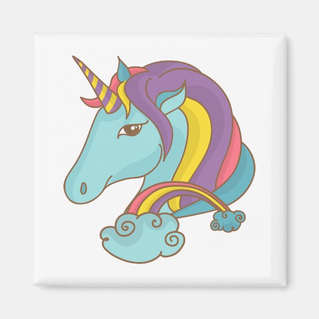 Pastel Unicorn Magnet (Vorne)