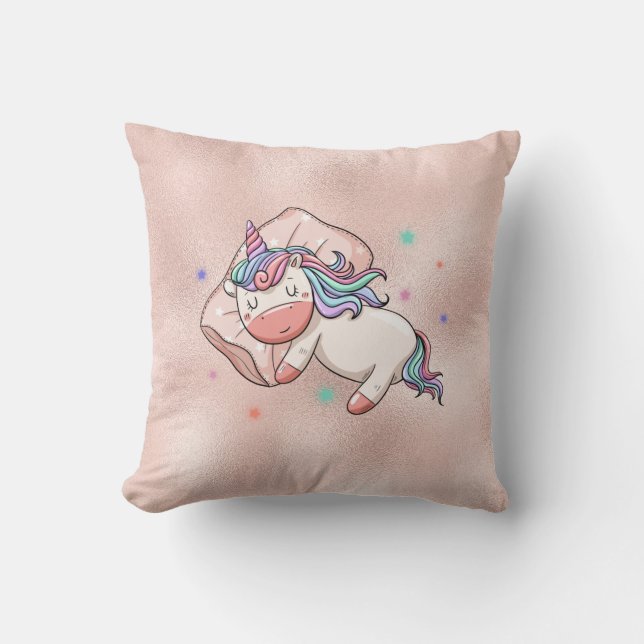 Pastel Unicorn mit Zurück Kissen (Vorderseite)