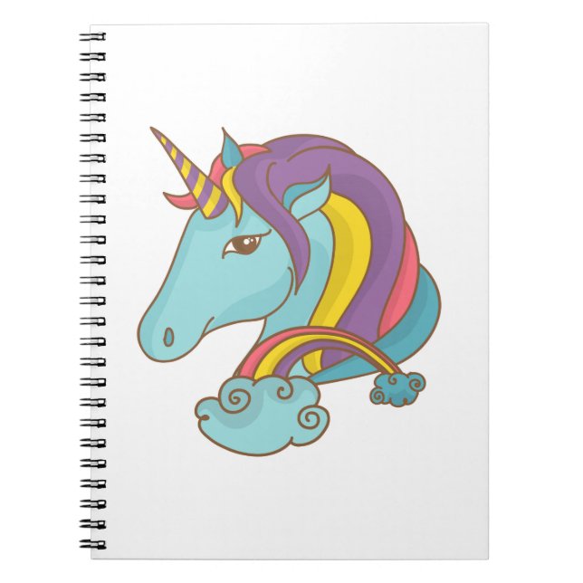 Pastel Unicorn Notizblock (Vorderseite)