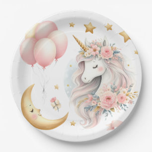 Pastel Unicorn Pappteller