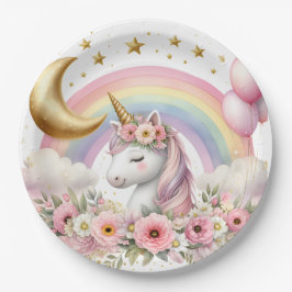 Pastel Unicorn Pappteller
