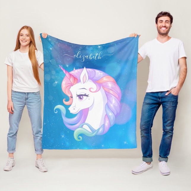 Pastel Unicorn Pony Fleecedecke (Beispiel)