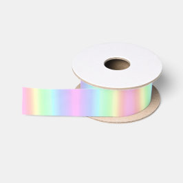 Pastel Unicorn Regenbogen Streifen Satinband